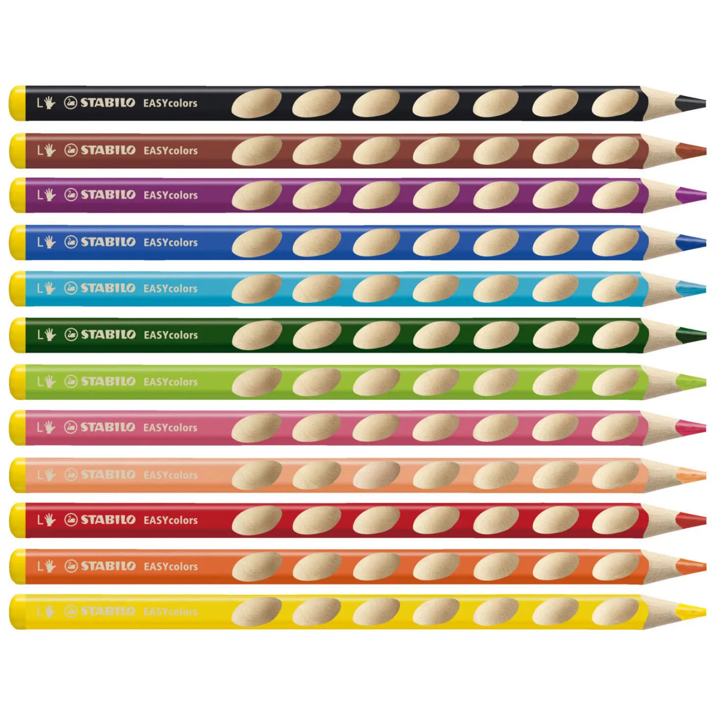 STABILO EASYcolors Kleurpotloden Linkshandig - 12 St. + Puntenslijper