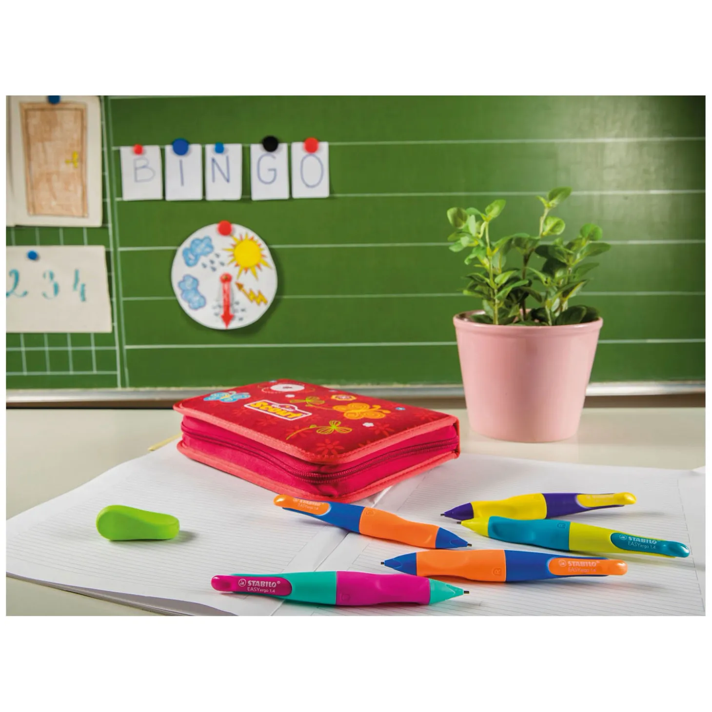 STABILO EASYergo 1.4 - Ergonomisch Vulpotlood - Rechtshandig - Neon Roze