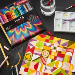 STABILO Pen 68 - Viltstift - Metalen Doos Met 10 Stuks