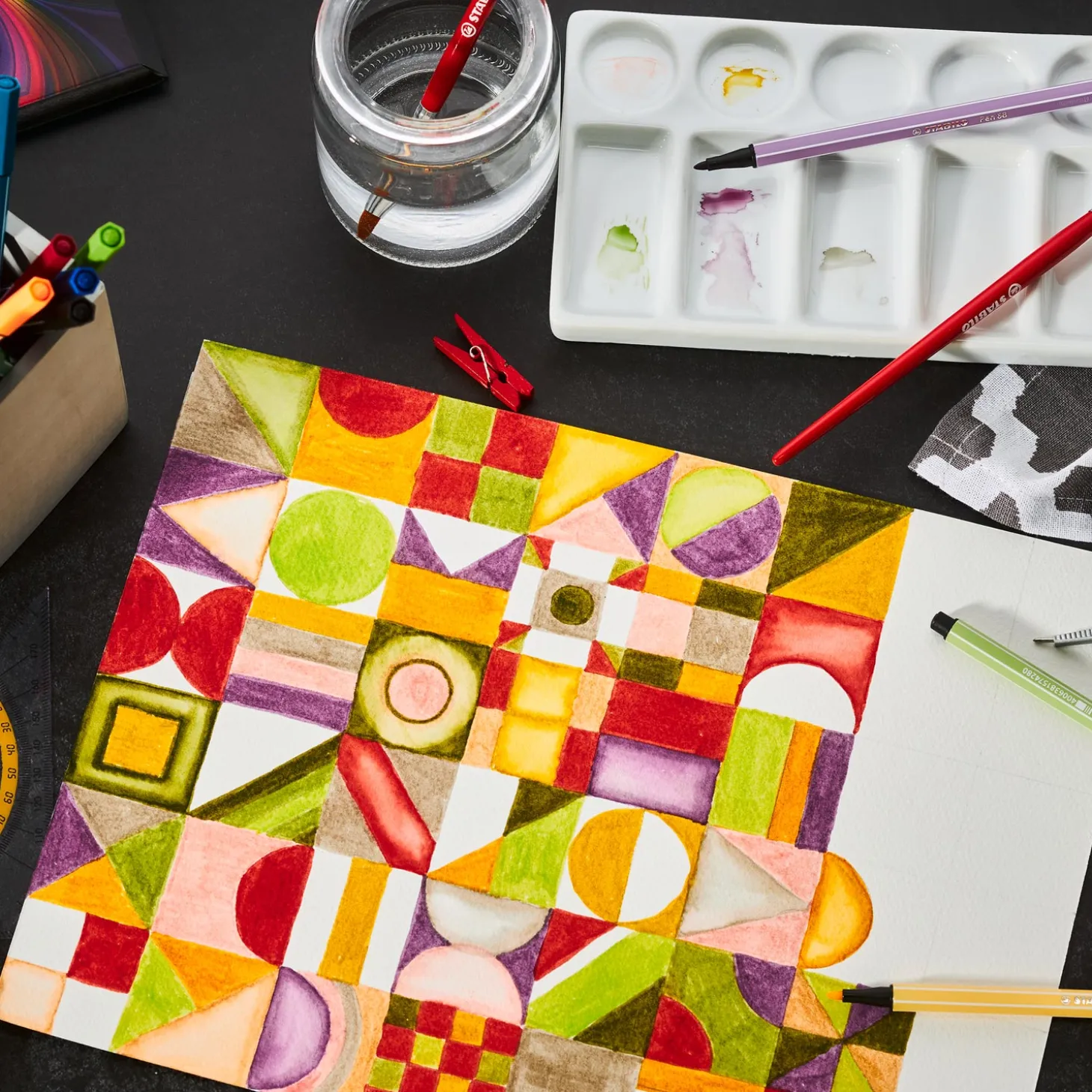 STABILO Pen 68 - Viltstift - Metalen Doos Met 20 Stuks