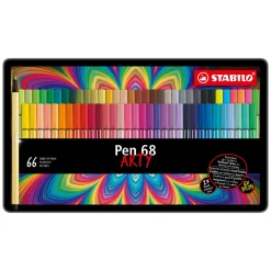 STABILO Pen 68 - Viltstift - ARTY - Metalen Set 65 St.