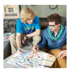 STABILO Pen 68 - Viltstift - ColorParade - Set 20 Stuks- Antraciet/Lichtblauw