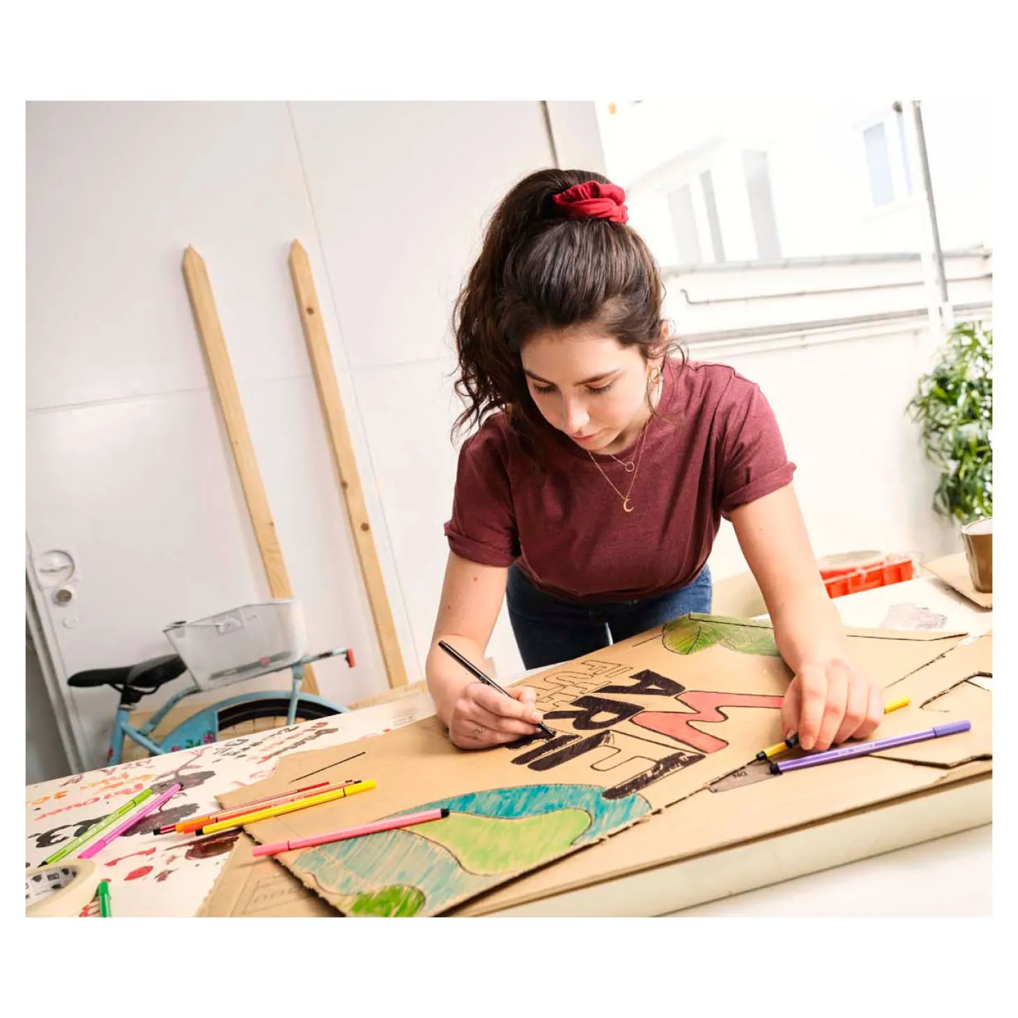 STABILO Pen 68 - Viltstift - Set met 6 Fluoriserende Stuks