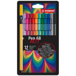 STABILO Pen 68 - Viltstift - ARTY - Set Met 12 Sets