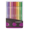 STABILO Pen 68 - Viltstift - ColorParade - Set 20 Stuks- Antraciet/Roze