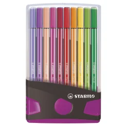 STABILO Pen 68 - Viltstift - ColorParade - Set 20 Stuks- Antraciet/Roze