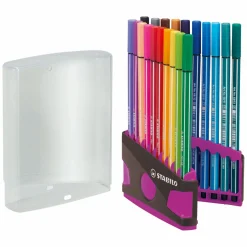 STABILO Pen 68 - Viltstift - ColorParade - Set 20 Stuks- Antraciet/Roze