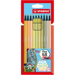 STABILO Pen 68 - Viltstift - Set Met 10 Stuks