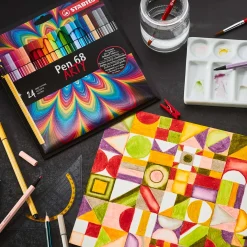 STABILO Pen 68 - Viltstift - Metalen Doos Met 30 Stuks