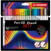 STABILO Pen 68 Brush - Viltstift - ARTY - Set Met 24 Stuks