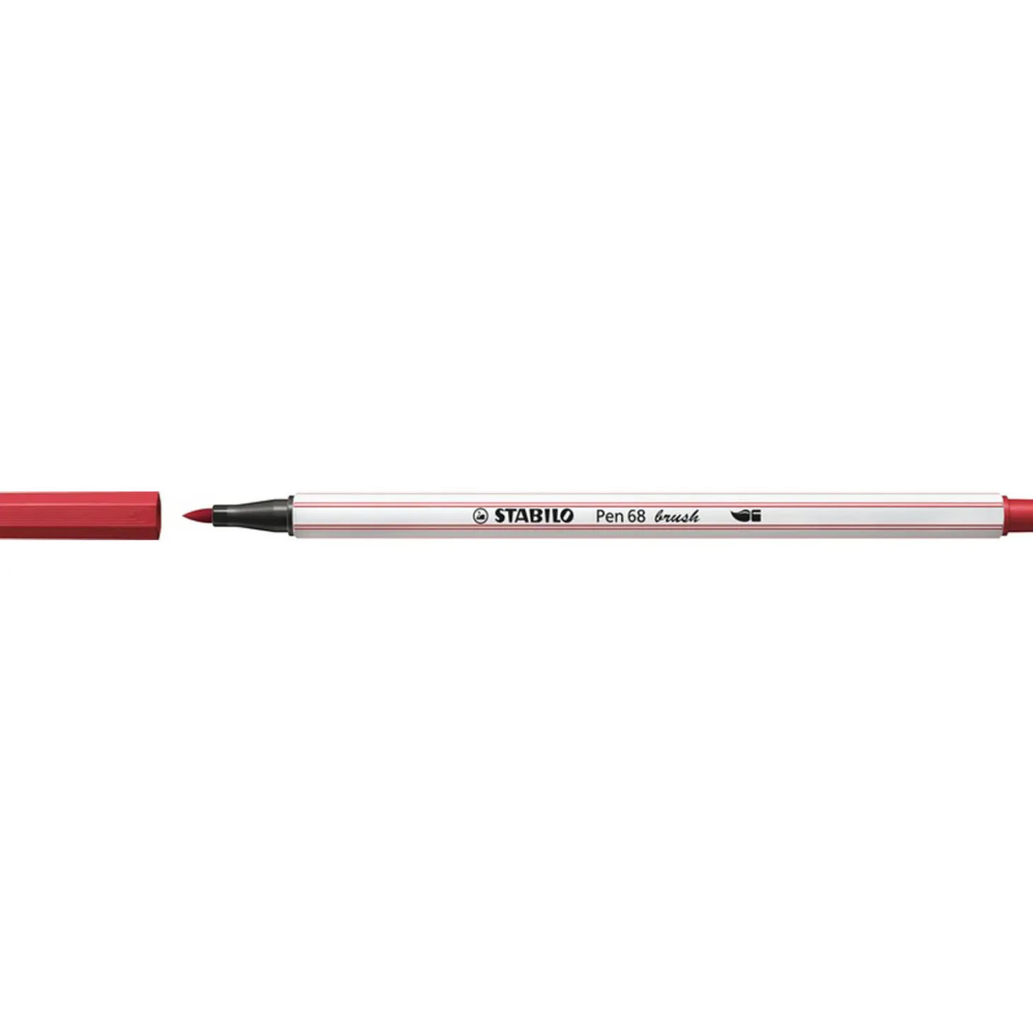 STABILO Pen 68 Brush - Viltstift - Donkerrood (50)
