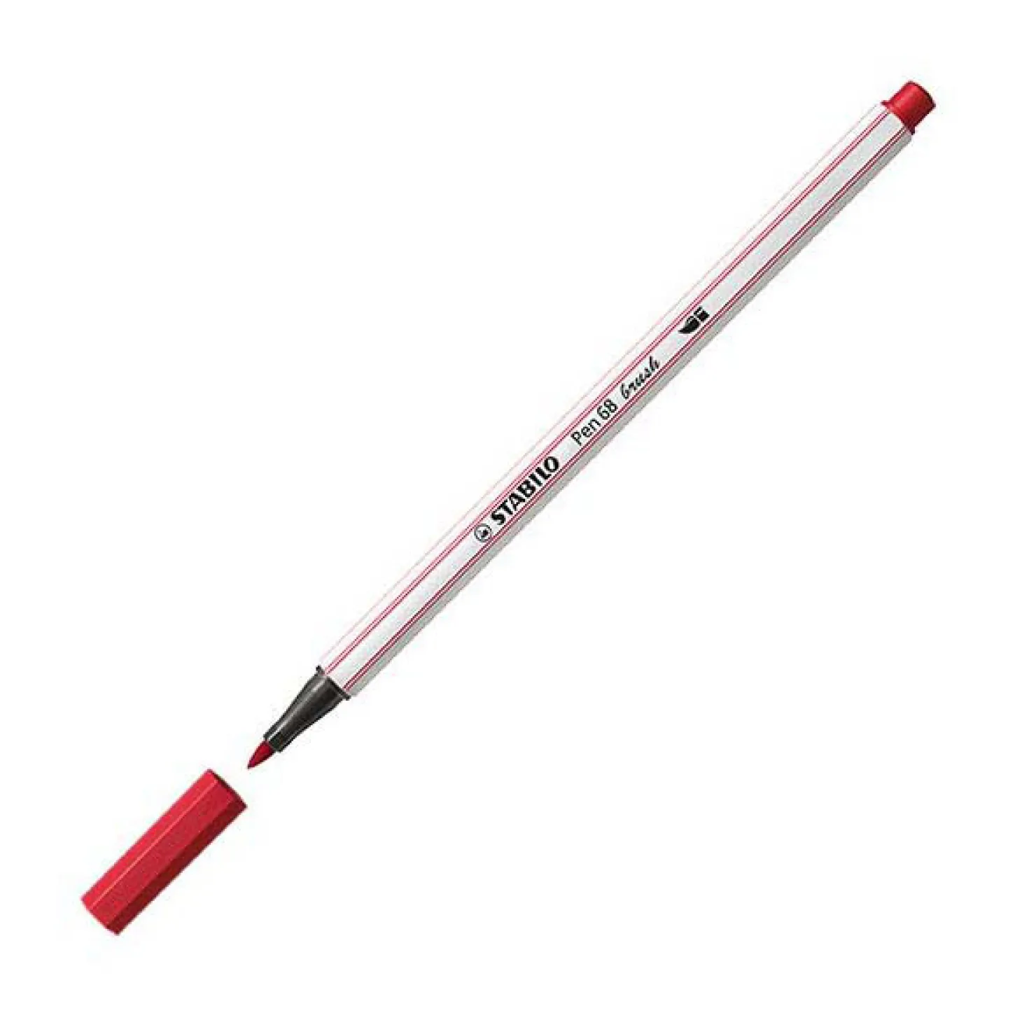 STABILO Pen 68 Brush - Viltstift - Donkerrood (50)