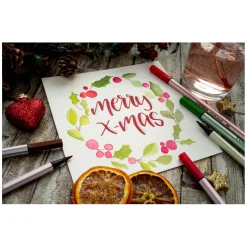 STABILO Pen 68 Brush - Viltstift - Donkerrood (50)