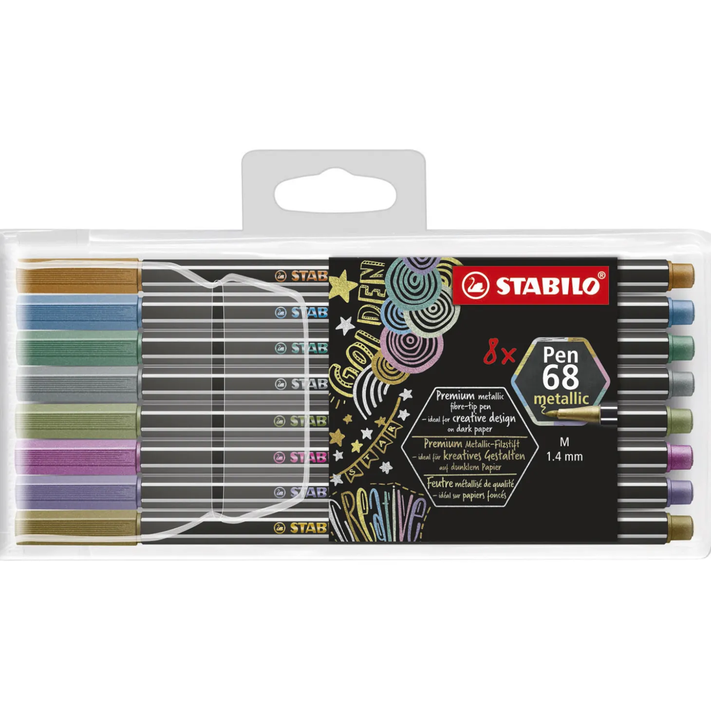 STABILO Pen 68 Metallic - Viltstift - Set Met 8 Stuks