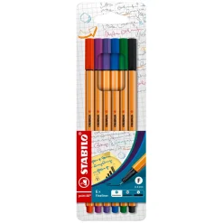 STABILO point 88 - Fineliner - Set Met 6 Stuks