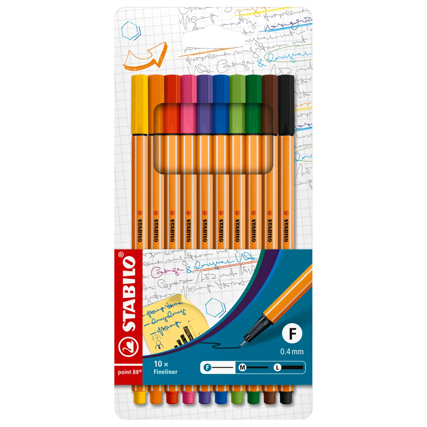 STABILO point 88 - Fineliner - Set Met 10 Stuks