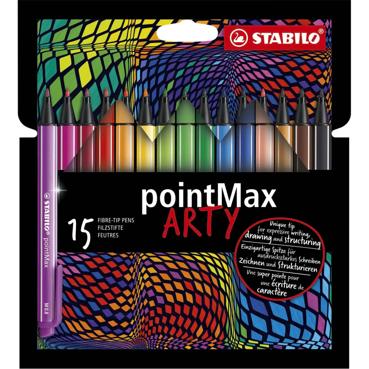 STABILO pointMax - Hardtip Fineliner - ARTY - Set 15 Stuks