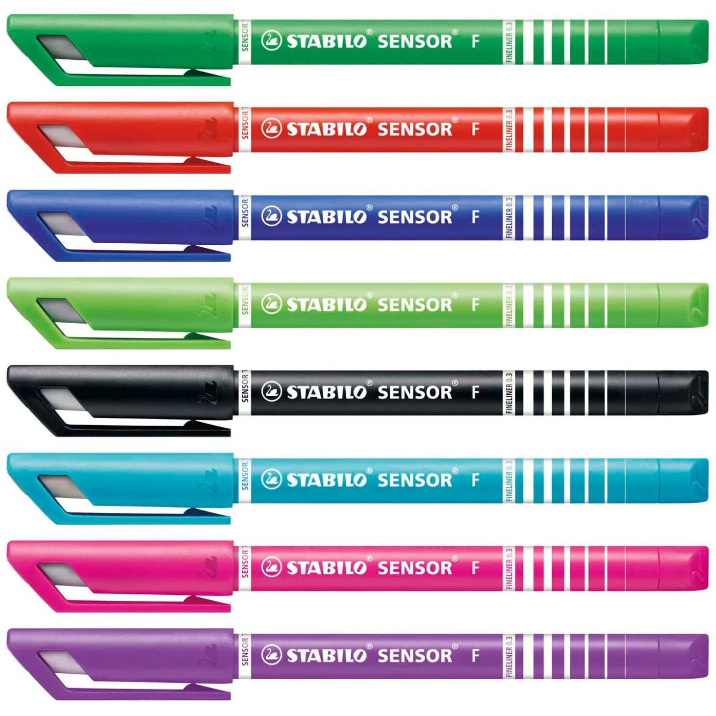 STABILO SENSOR - Fineliner 0.3 mm - Set Met 8 Stuks