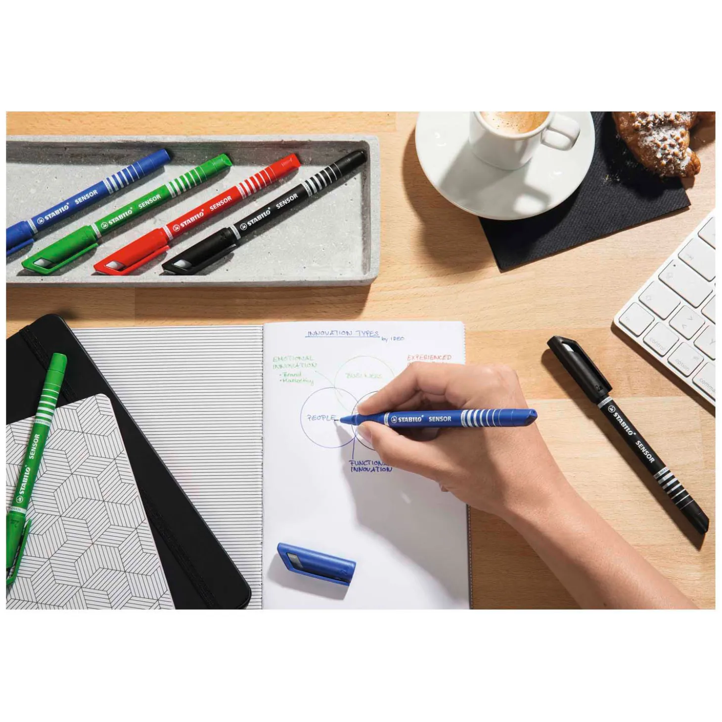 STABILO SENSOR - Fineliner 0.3 mm - Set Met 8 Stuks