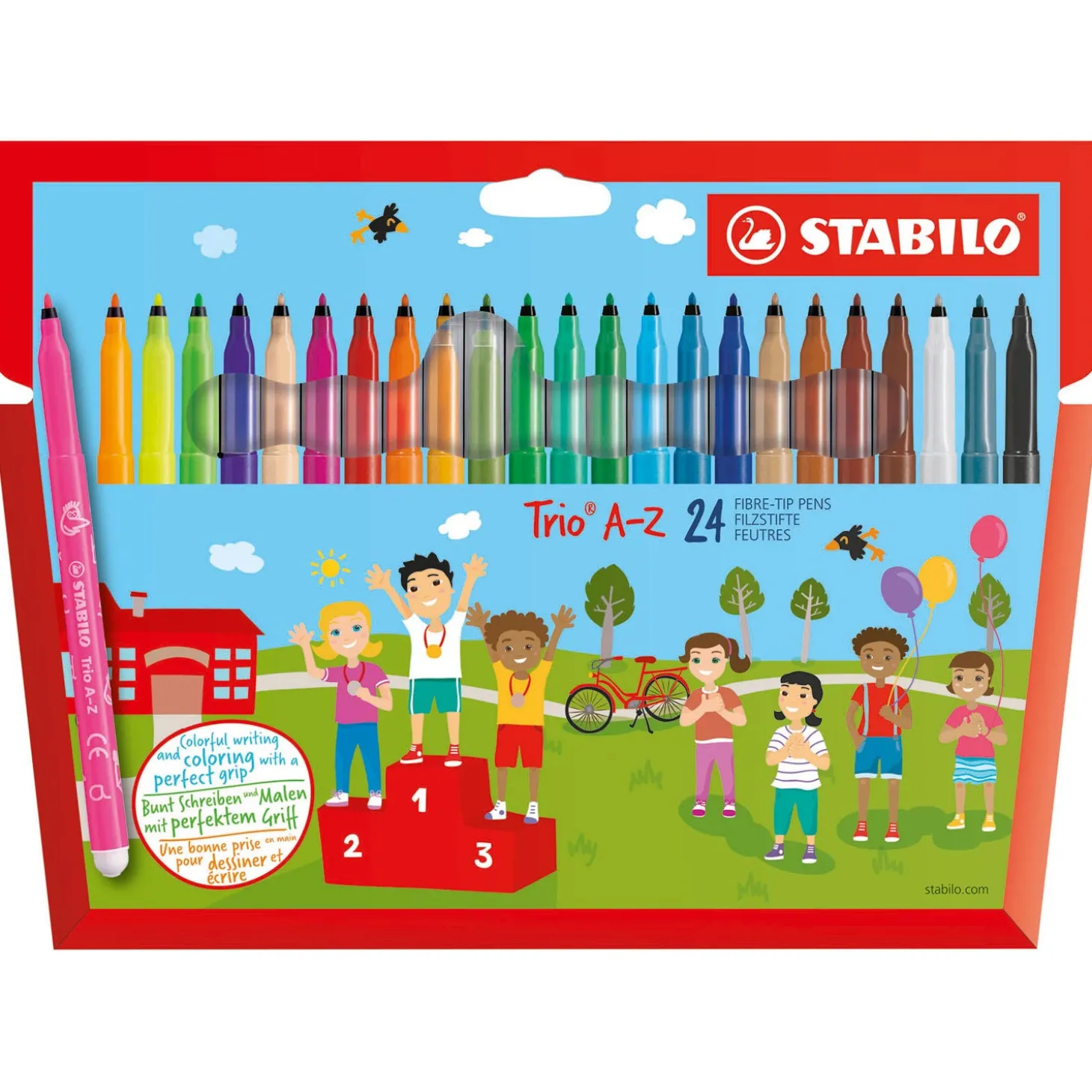 STABILO Trio A-Z - Viltstift - Set Met 24 Stuks