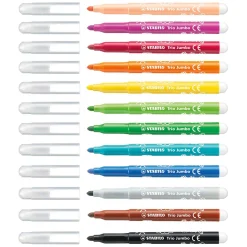 STABILO Trio Jumbo - Viltstift - Set Met 12 Stuks