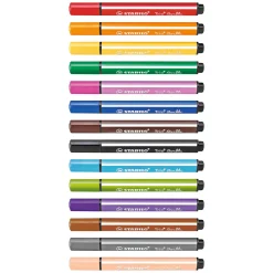 STABILO Trio Scribbi - Viltstift Met Meeverende Punt - Set 14 St.