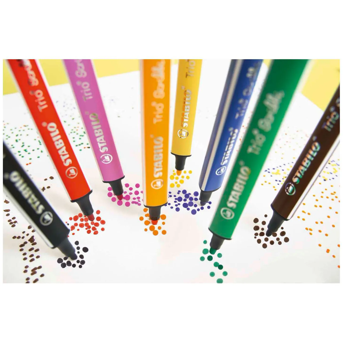 STABILO Trio Scribbi - Viltstift Met Meeverende Punt - Set 14 St.