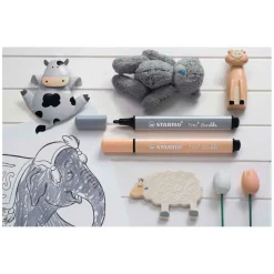 STABILO Trio Scribbi - Viltstift Met Meeverende Punt - Rood