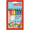 STABILO Trio Scribbi - Viltstift Met Meeverende Punt - Set 8 Stuks