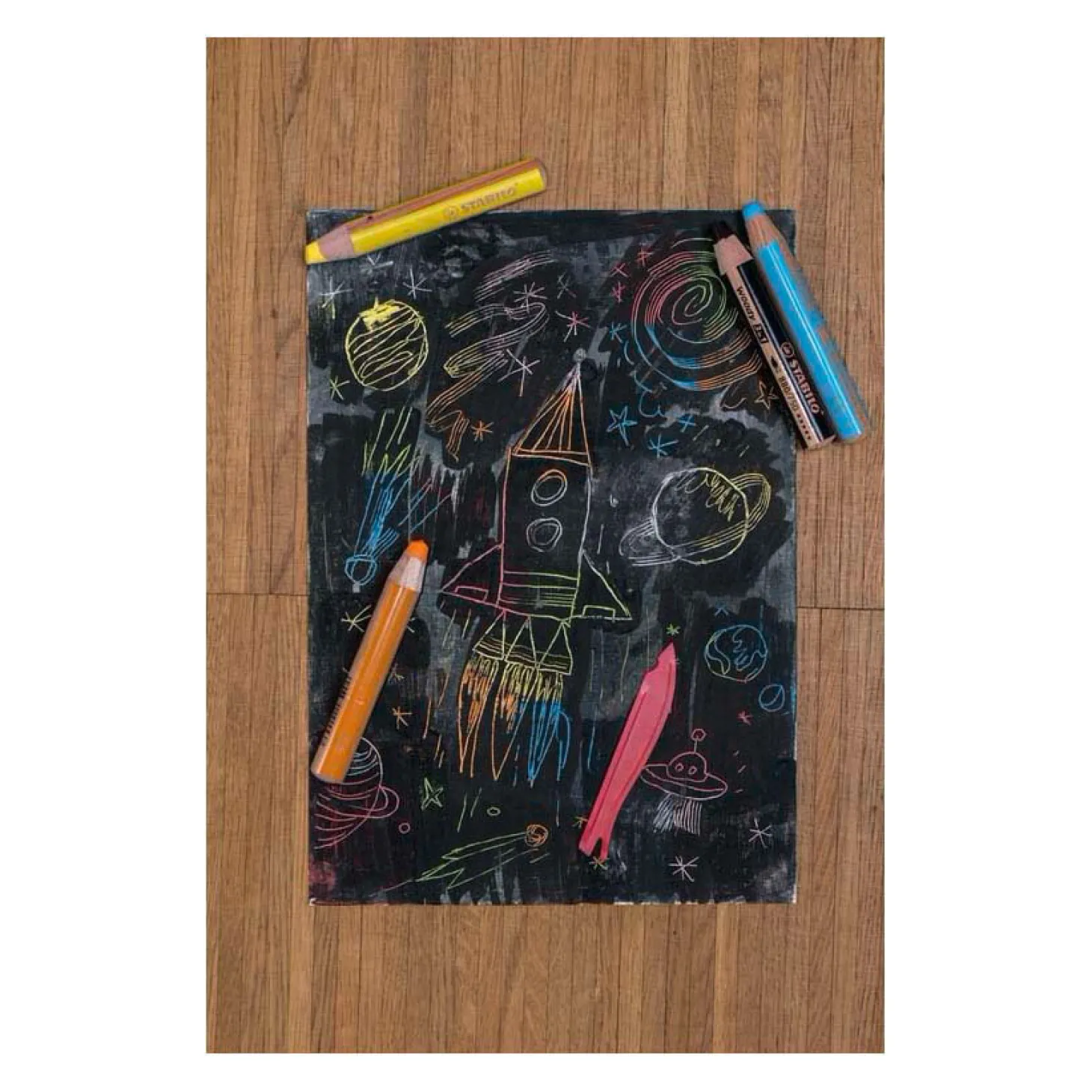 STABILO woody 3 in 1 - Multitalent Kleurpotlood - ARTY - Set 6 St. + Puntenslijper