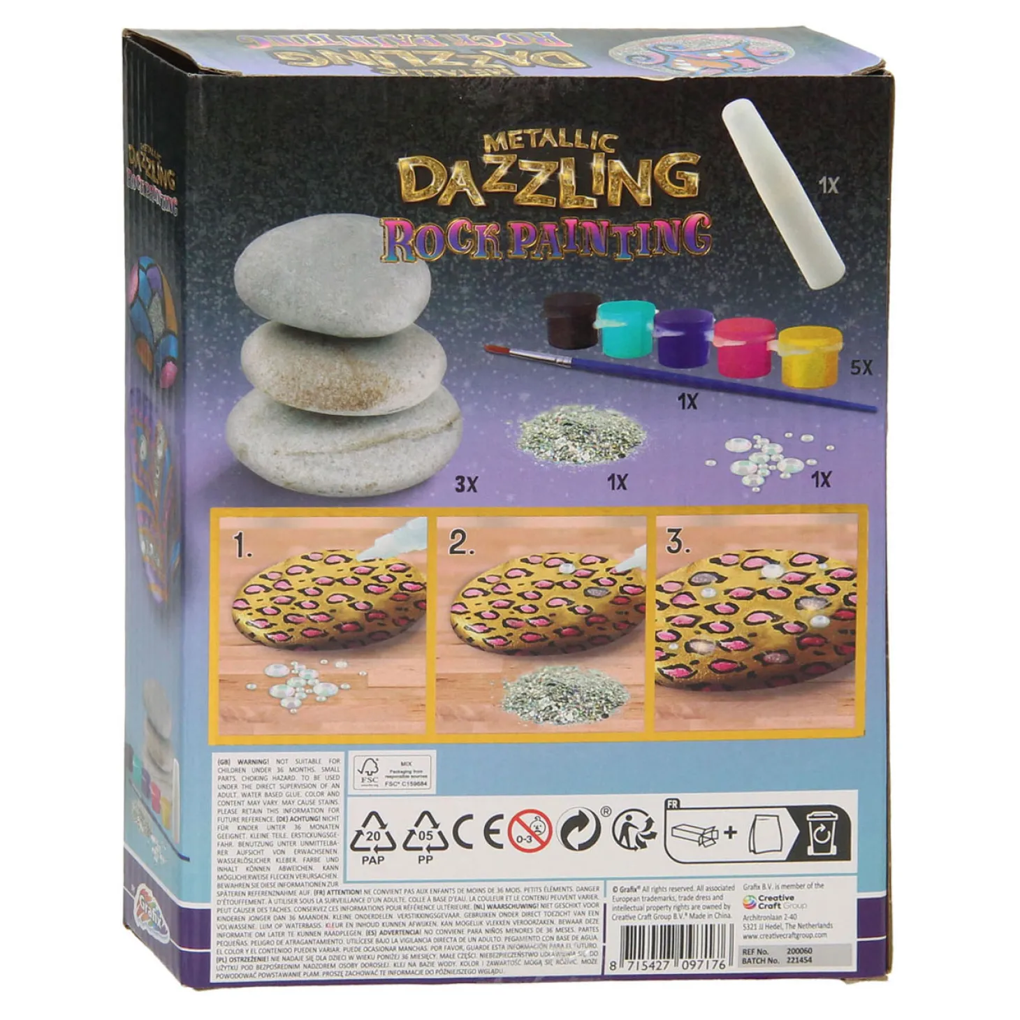 Stenen Schilderen Metallic