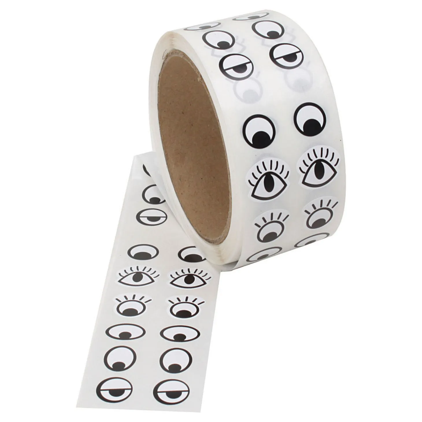 Sticker Ogen Zwart Wit, 2000st.