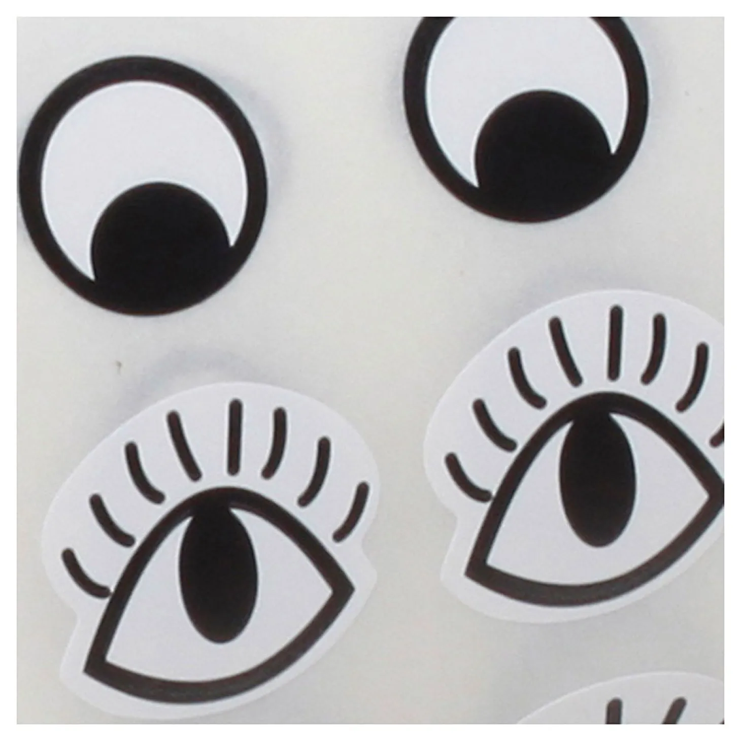 Sticker Ogen Zwart Wit, 2000st.