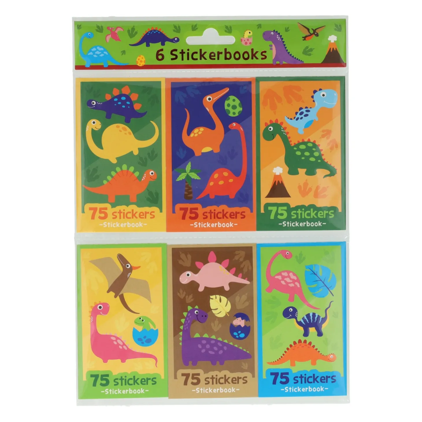 Sticker Uitdeelboekjes Dinosaurus, 6st.