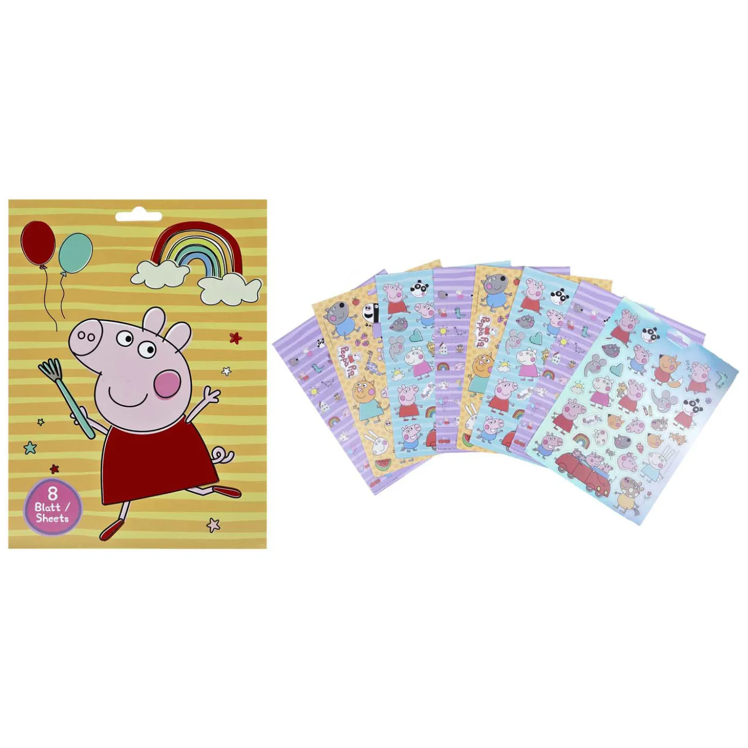 Stickerboek Peppa Pig met 8 Vellen