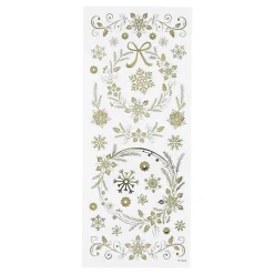 Stickers Goud Kerst Sterren, 1 Vel