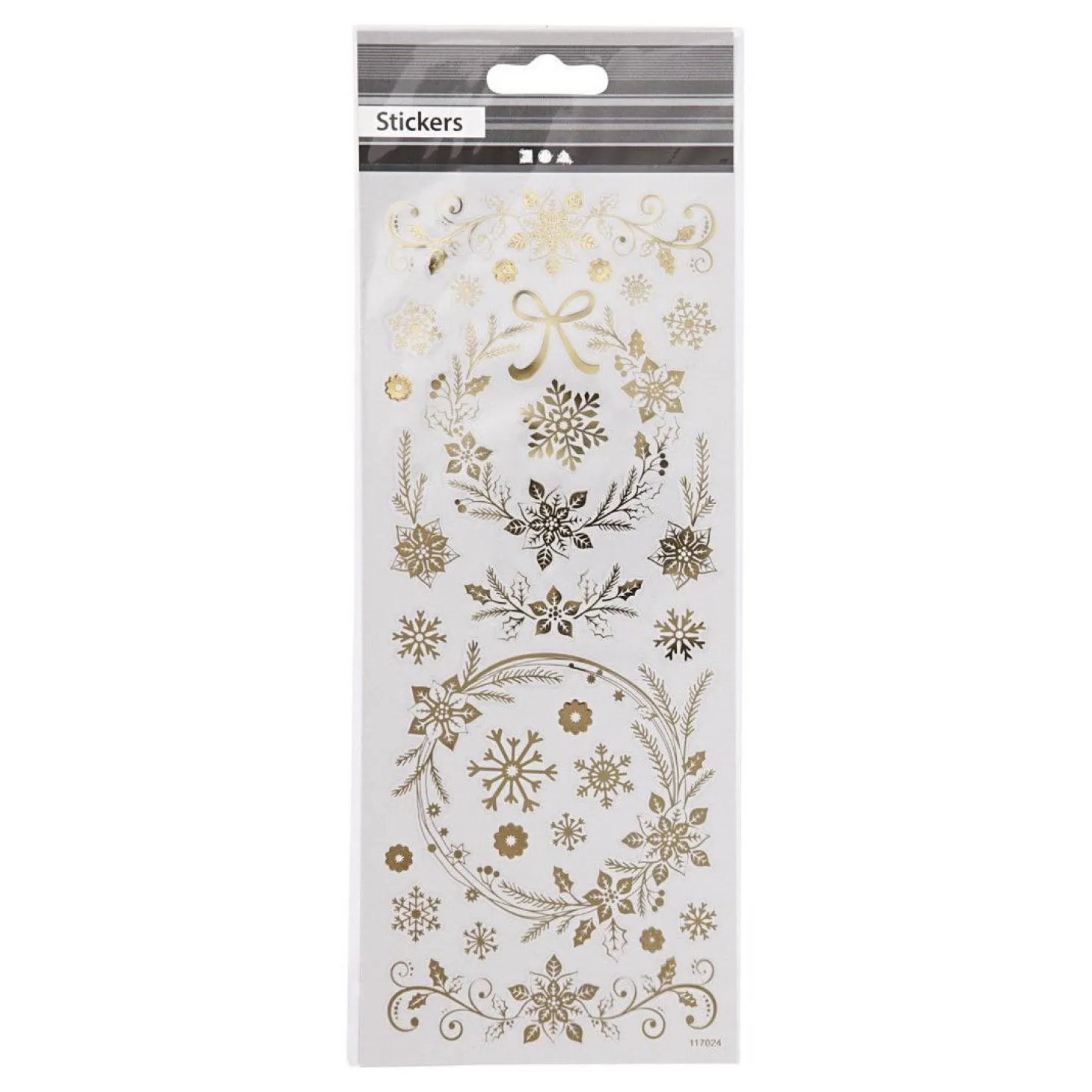 Stickers Goud Kerst Sterren, 1 Vel