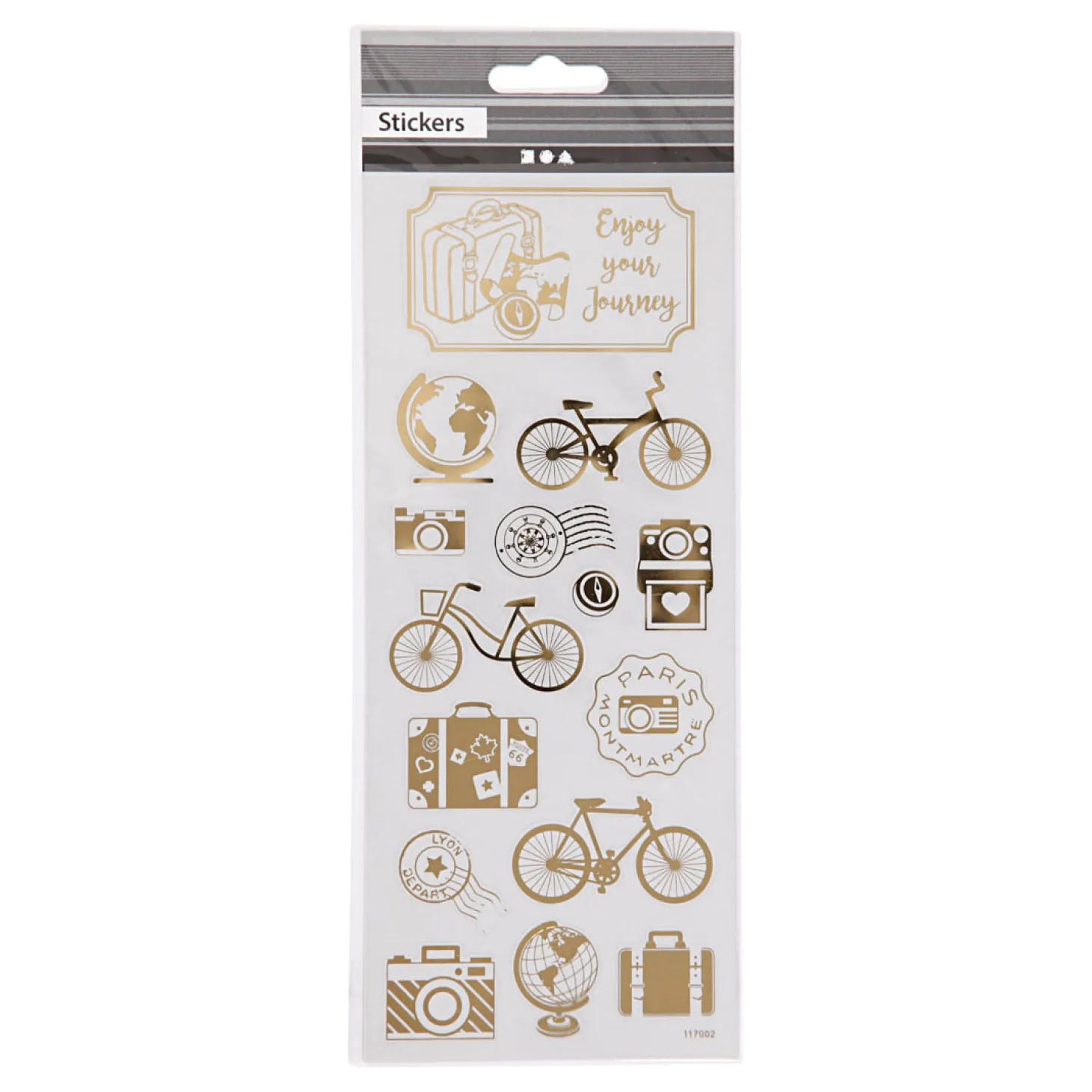 Stickers Goud Om de Wereld, 1 Vel