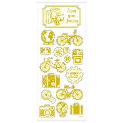Stickers Goud Om de Wereld, 1 Vel