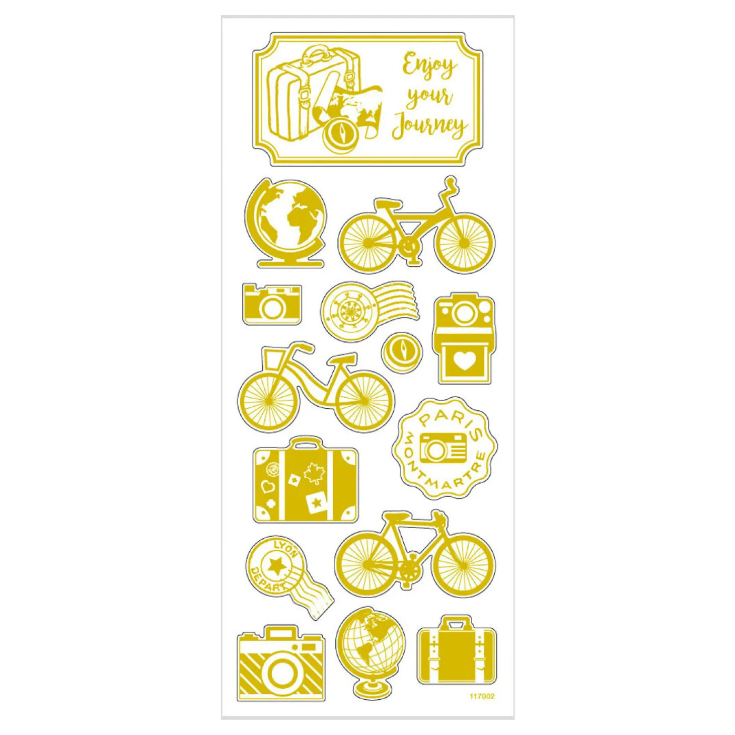 Stickers Goud Om de Wereld, 1 Vel