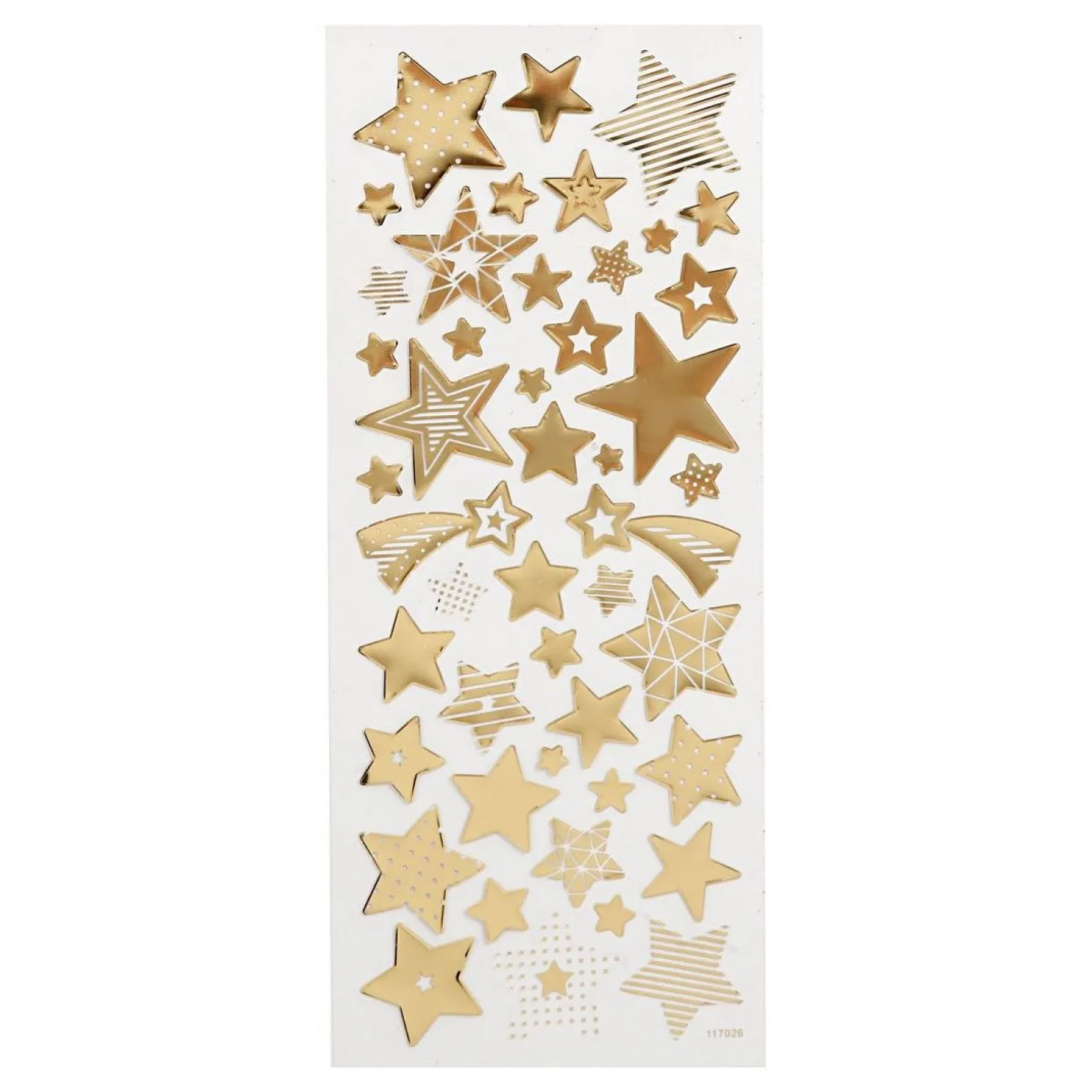 Stickers Goud Sterren, 1 Vel
