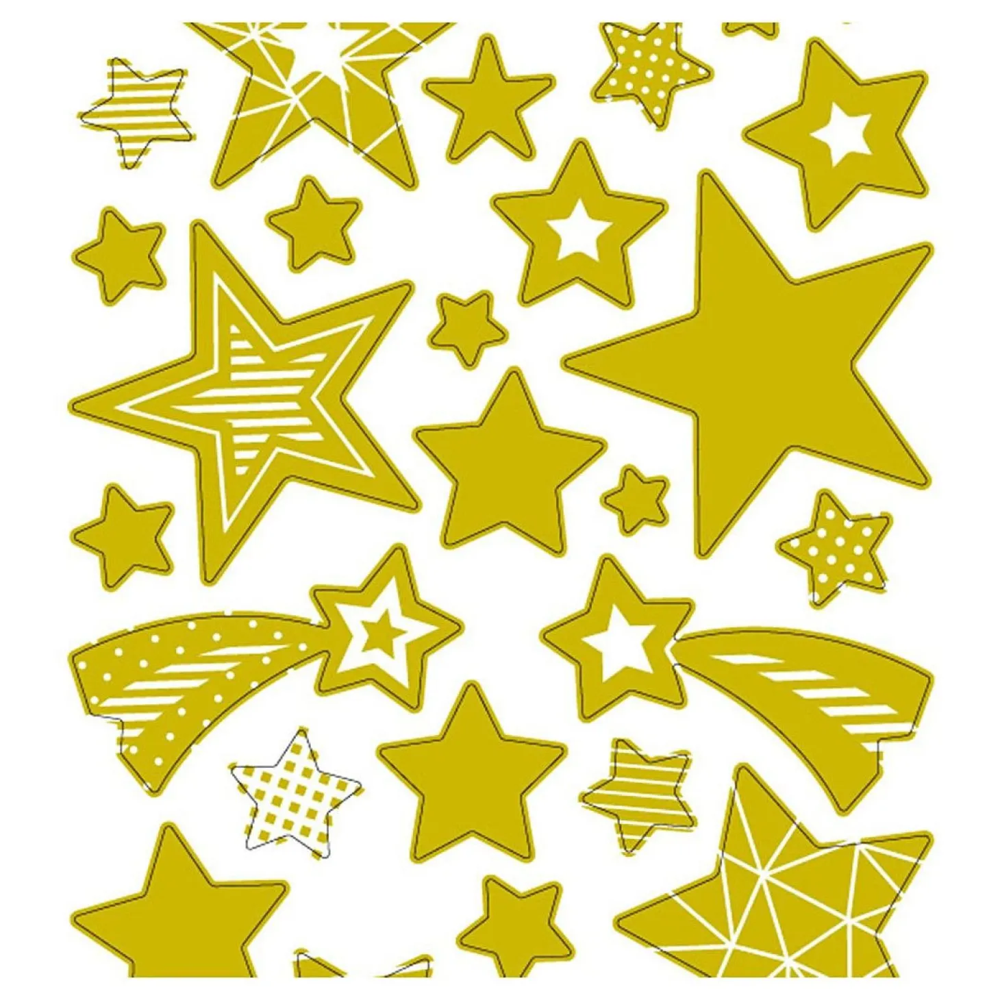 Stickers Goud Sterren, 1 Vel