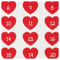 Stickers Hart met Cijfer, 1 Vel