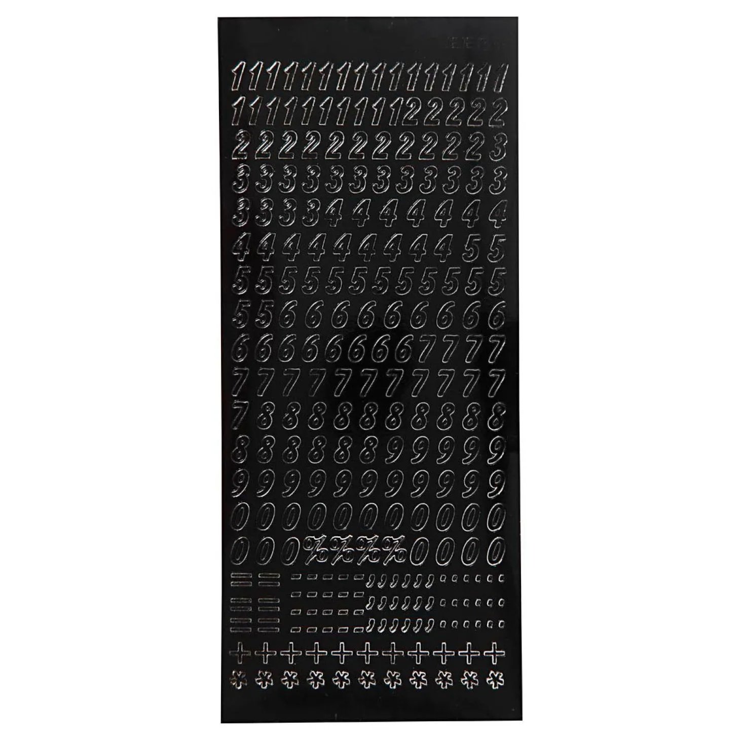 Stickers Kleine Cijfers Zwart, 1 Vel