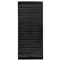 Stickers Kleine Letters Klein Zwart, 1 Vel