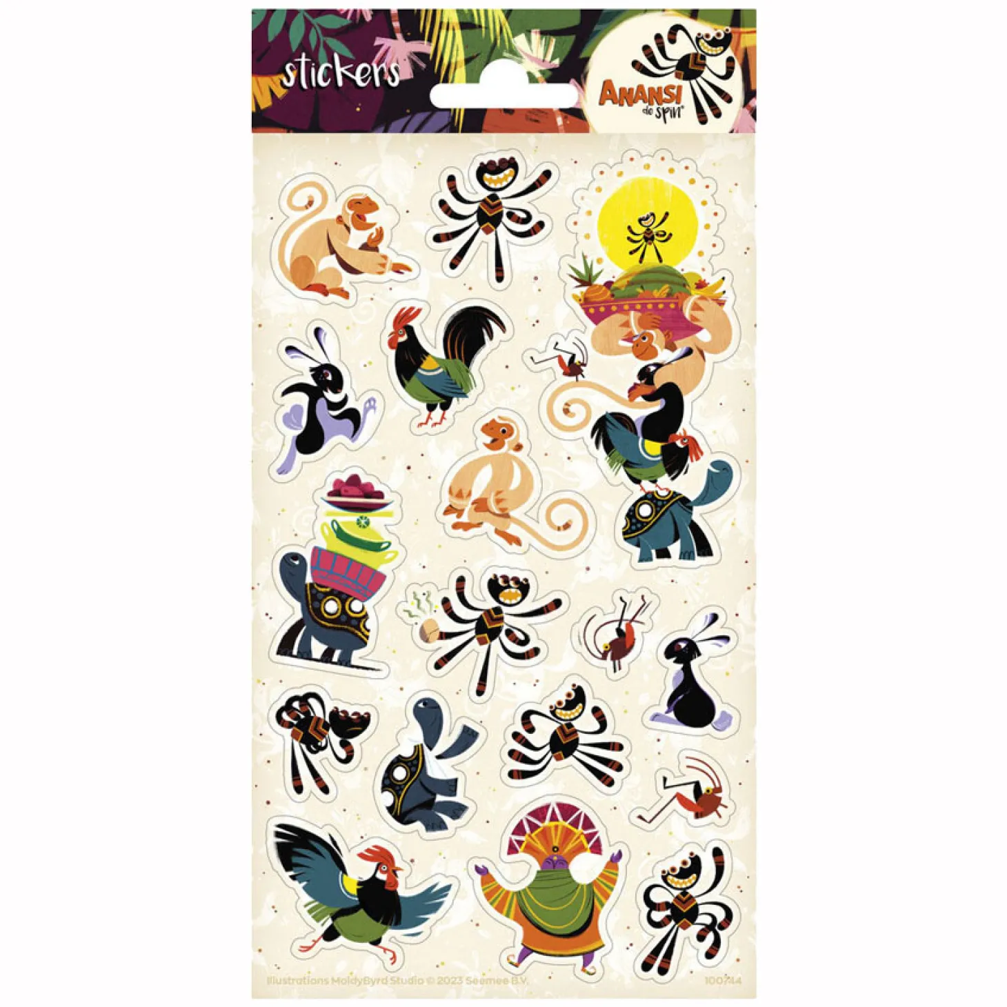 Stickervel Anansi de Spin