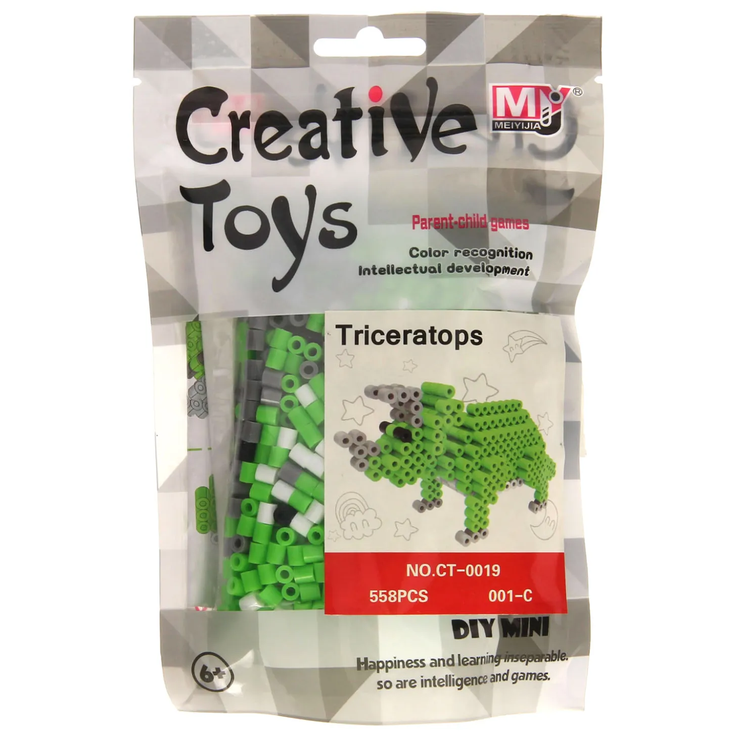 Strijkkralenset Dinosaurus