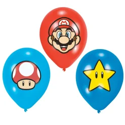 Super Mario Latex Ballonnen, 6st.