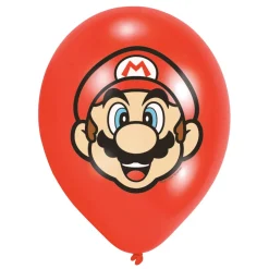 Super Mario Latex Ballonnen, 6st.