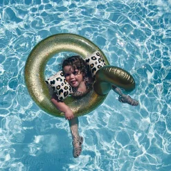 Swim Essenstials Zwembandjes Panter Beige, 0-2 jaar